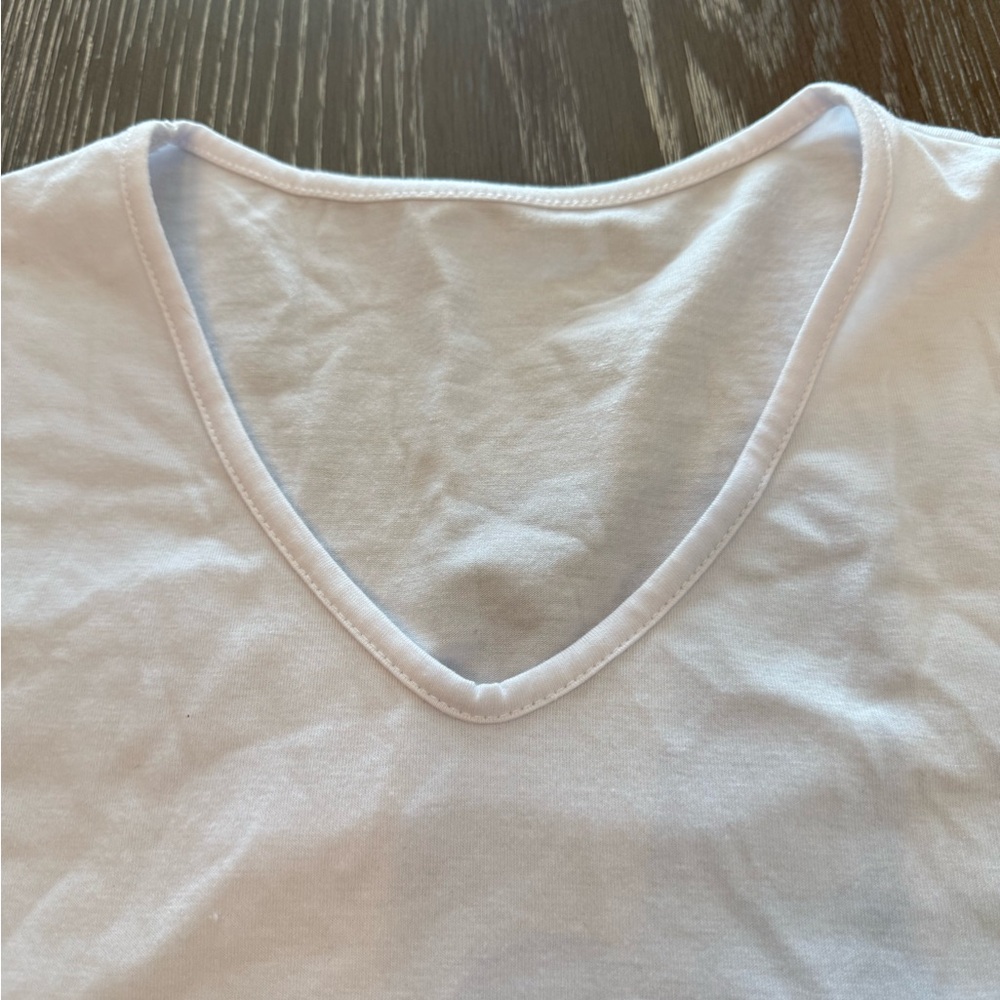 White V-Neck T-Shirt